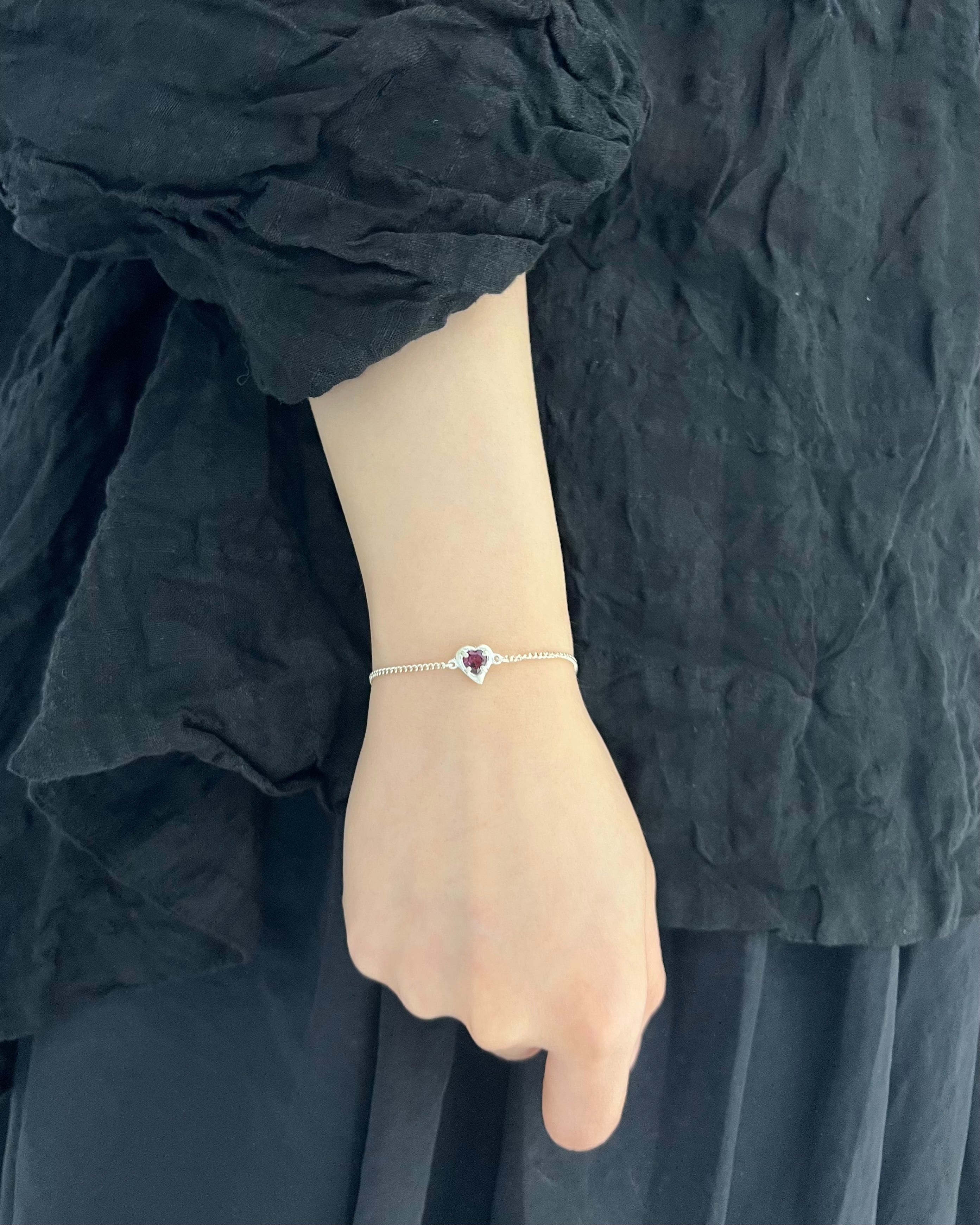 Heart Bracelet ( 925 silver / 18kgp)