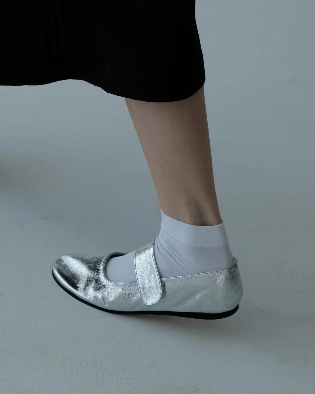 Mary Janes Velcro | Silver