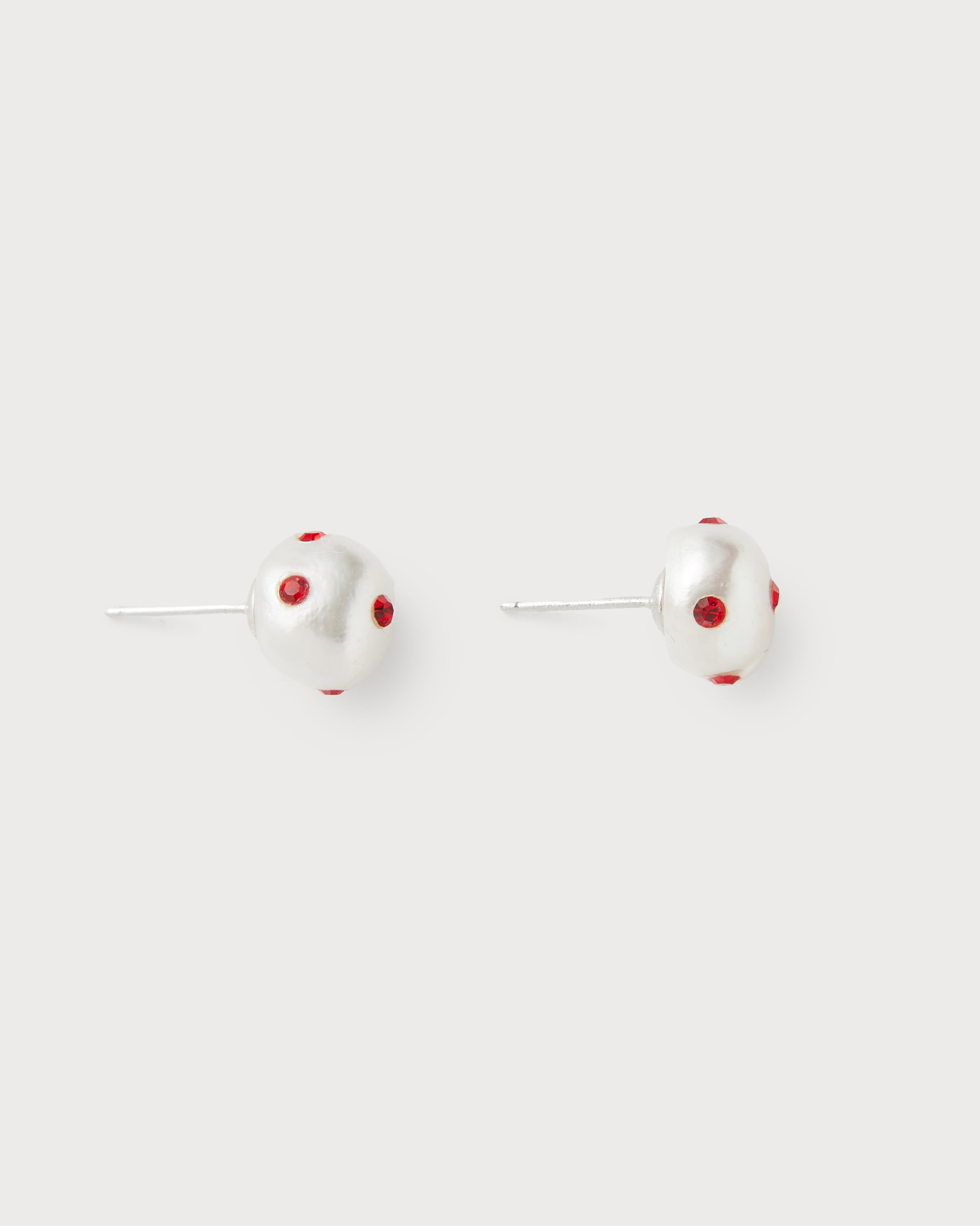 Irregular Polkadots Earrings, Red