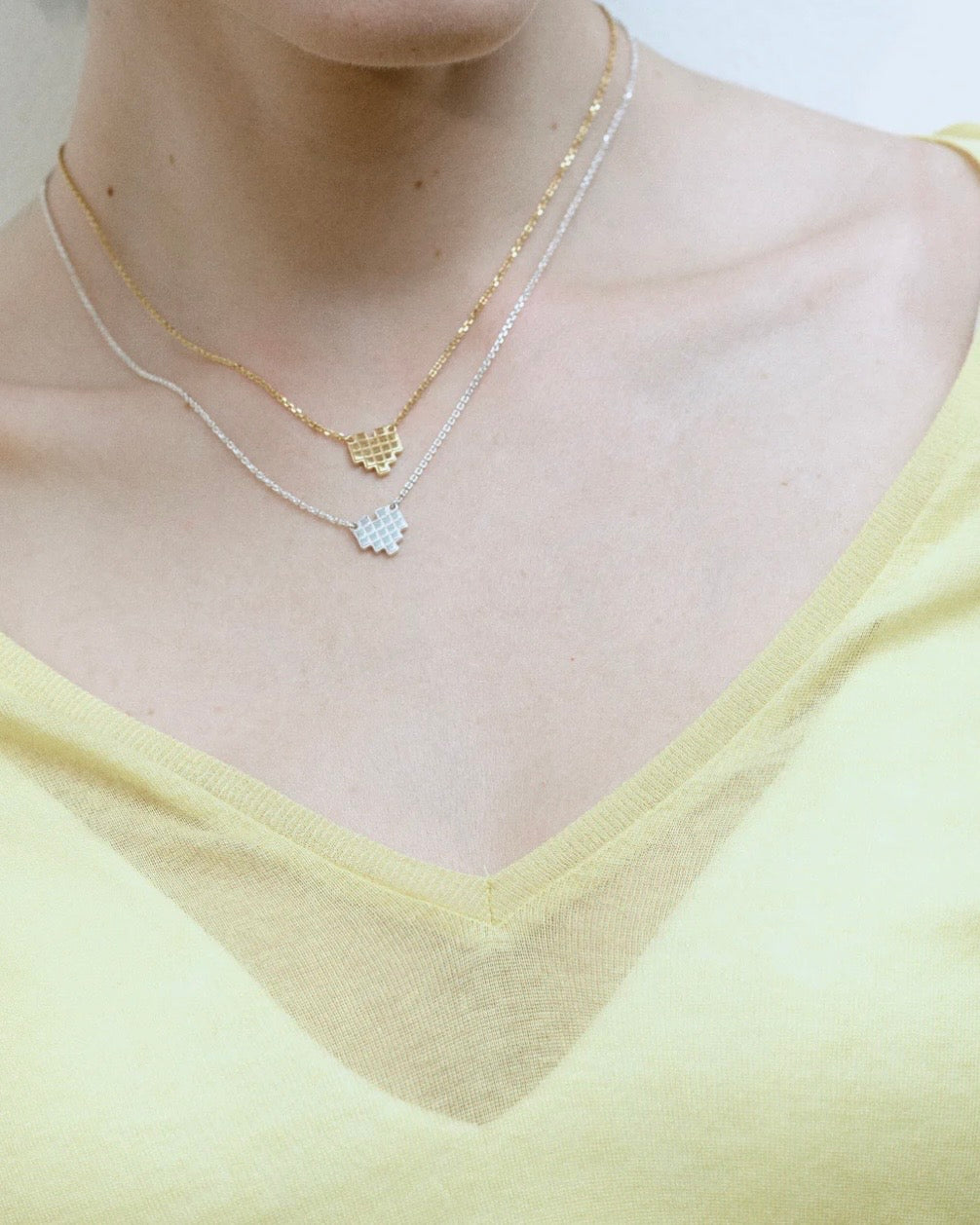 Pre order | Pixel heart necklace