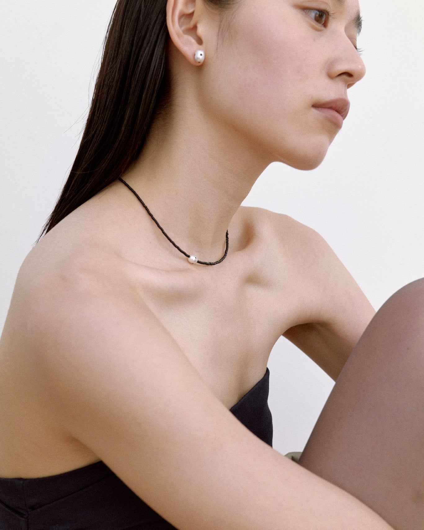 Ashore Unbalance Necklace, Black