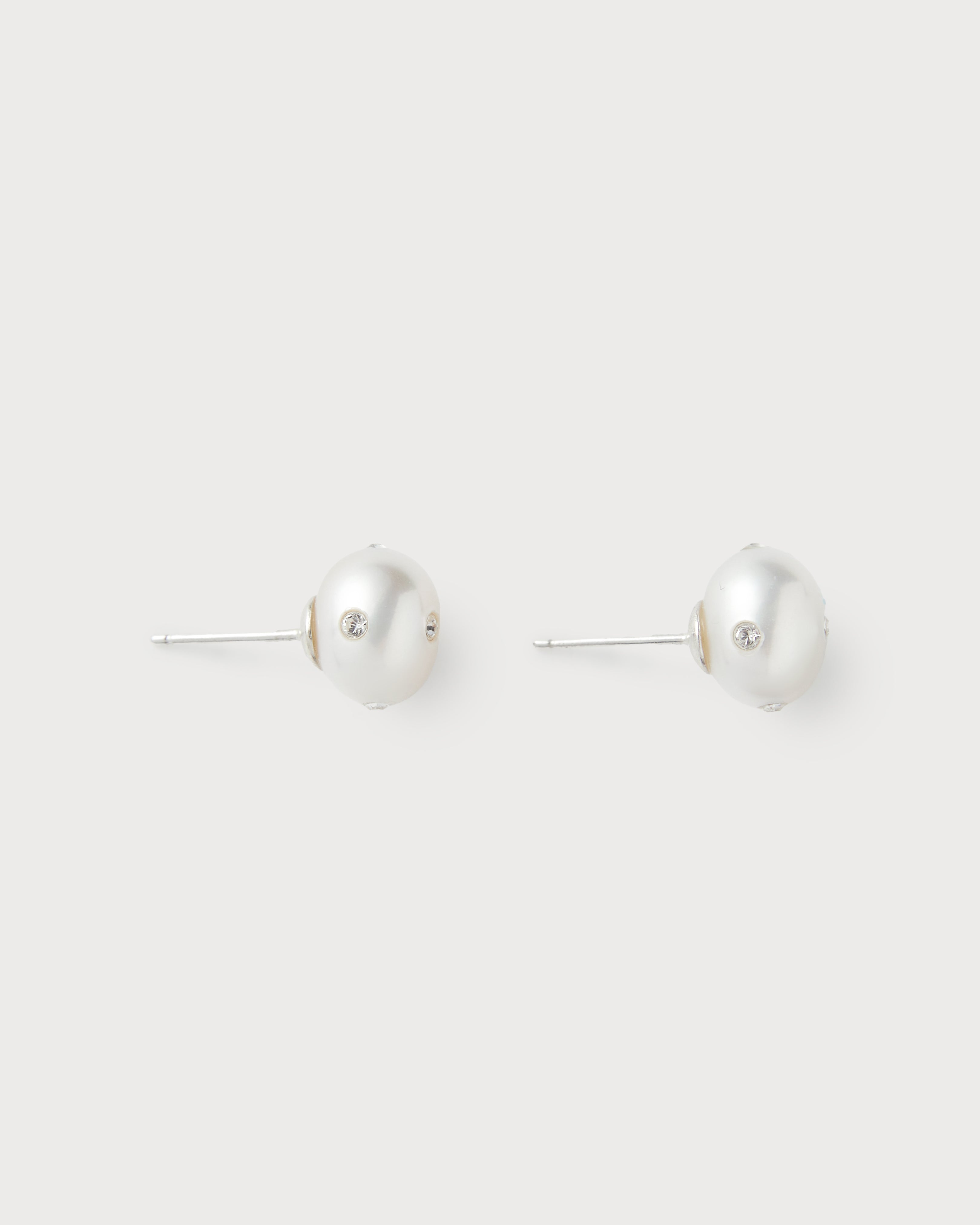 Signature Polkadots Earrings, White