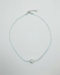 Irregular polkadots string necklace, Turquoise