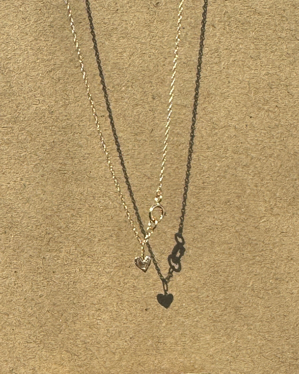 14k Mini Vintage heart Necklace