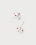 Irregular Polkadots Earrings, Red