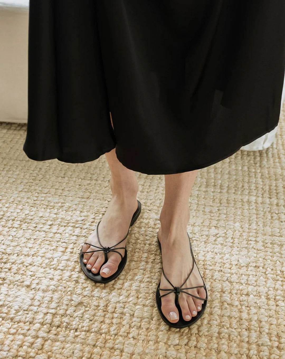 WINONA slide — black leather