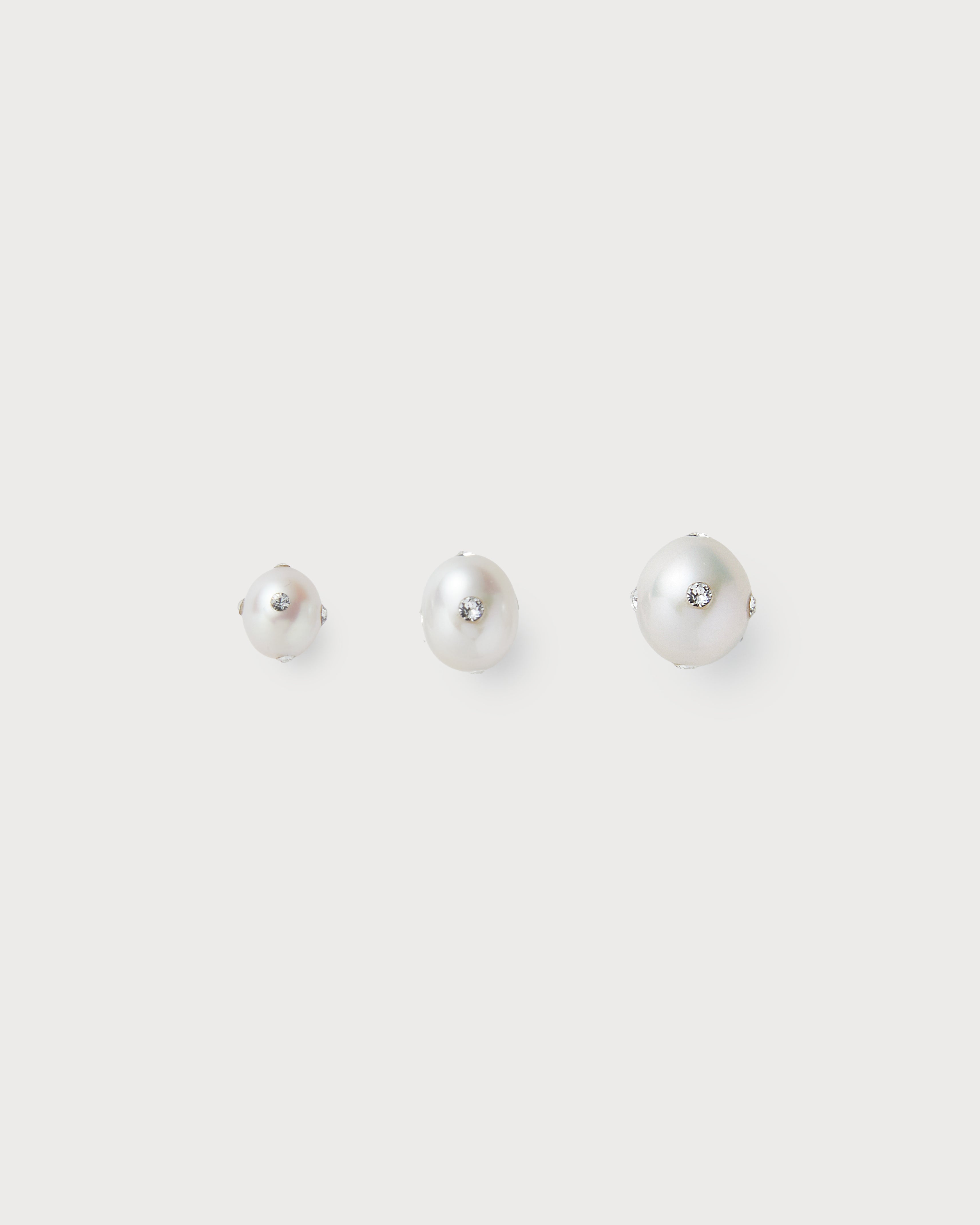 Signature Polkadots Earrings, White
