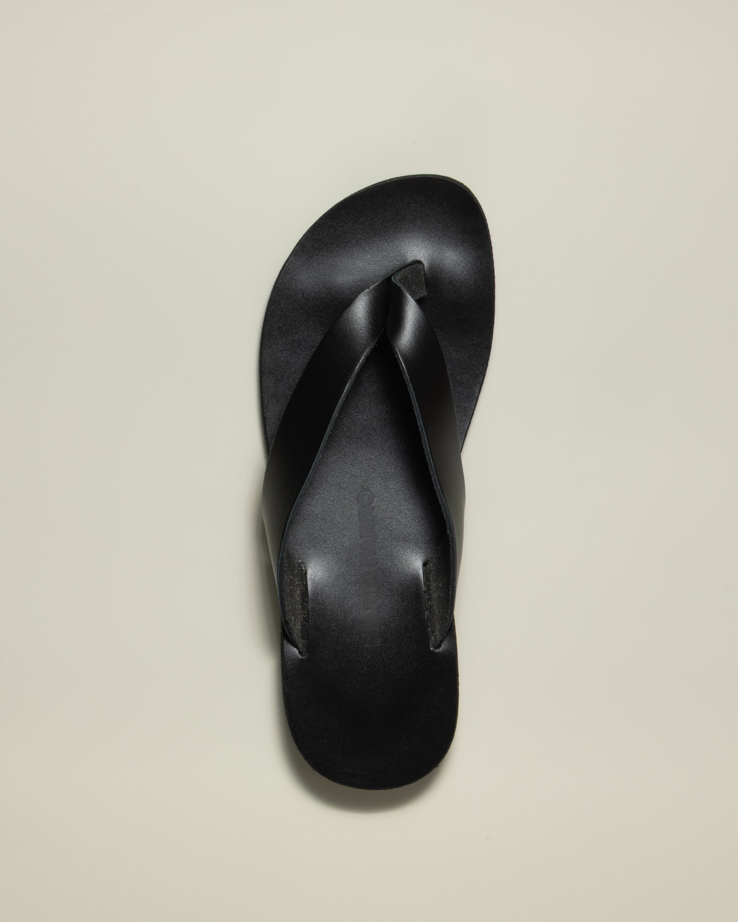 LEX flip flop — black leather