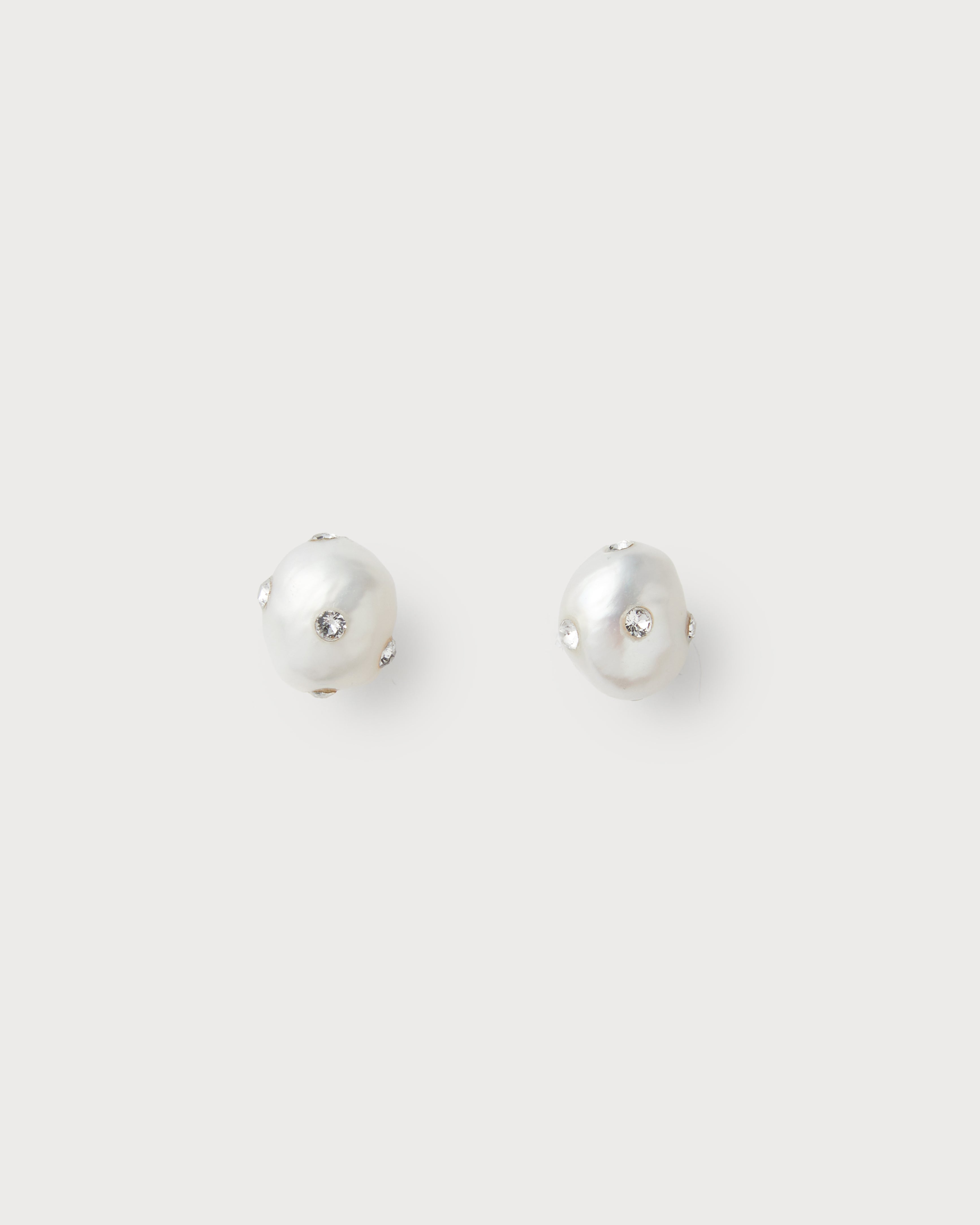 Irregular Polkadots Earrings, White