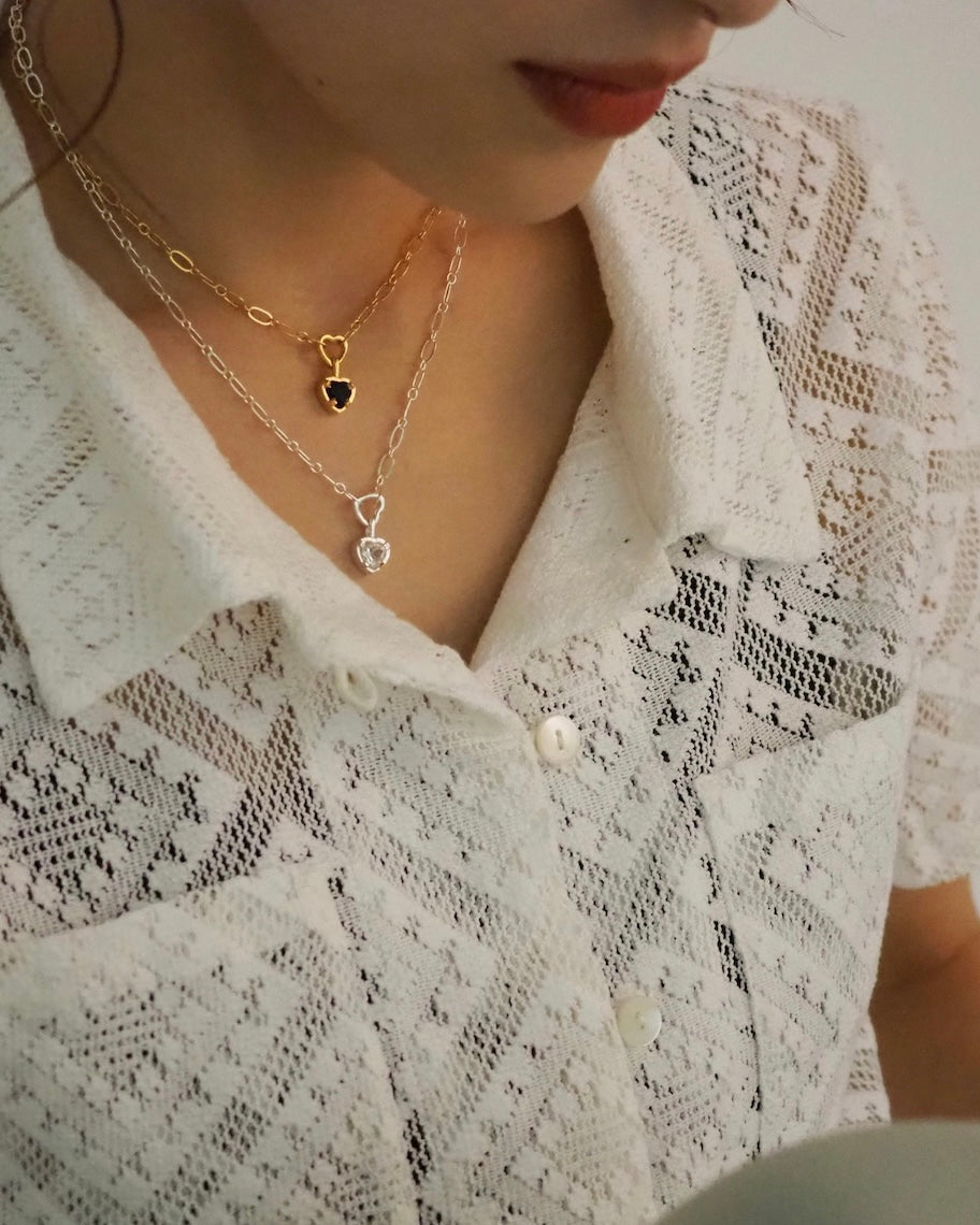 Heart ss necklace