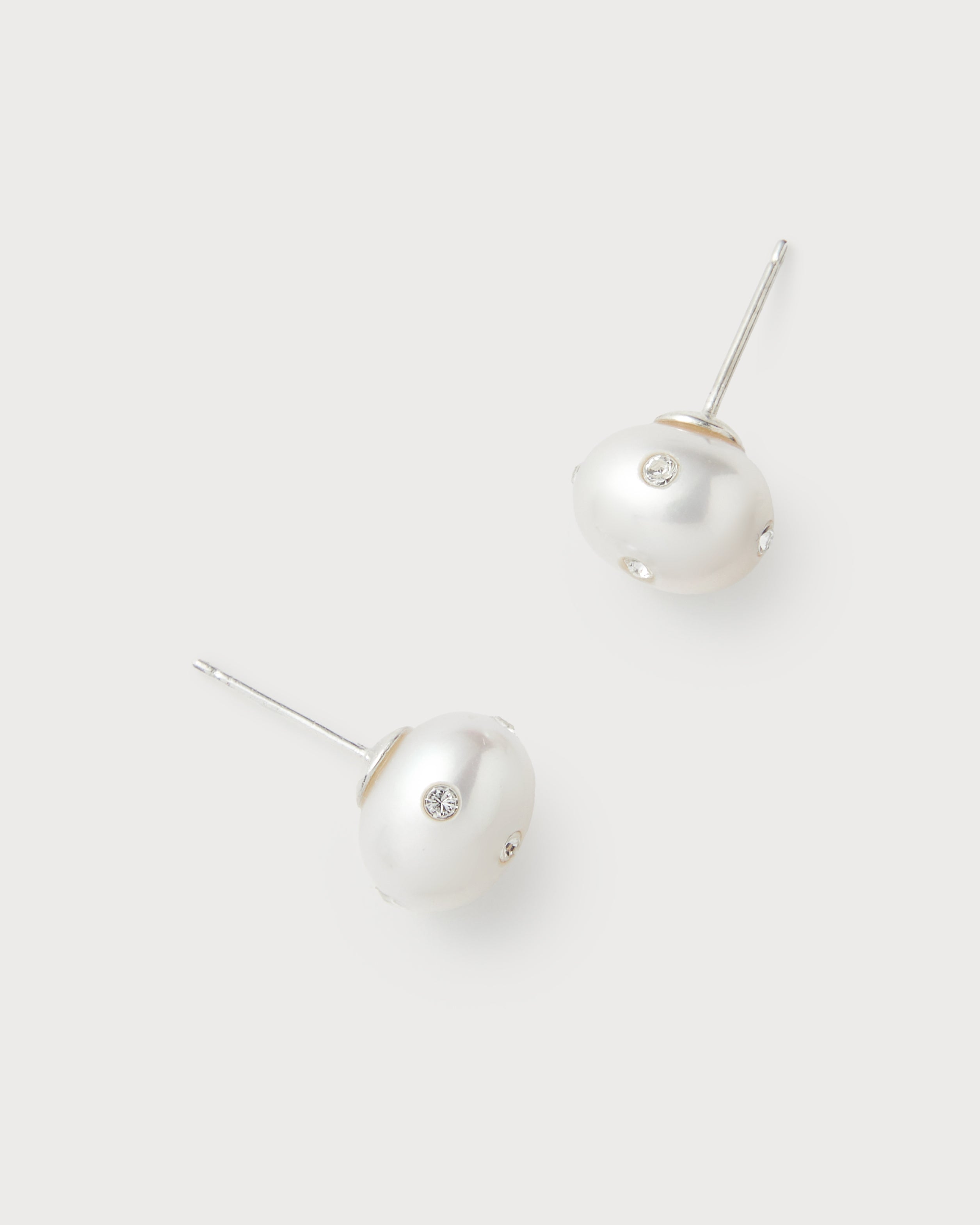 Signature Polkadots Earrings, White
