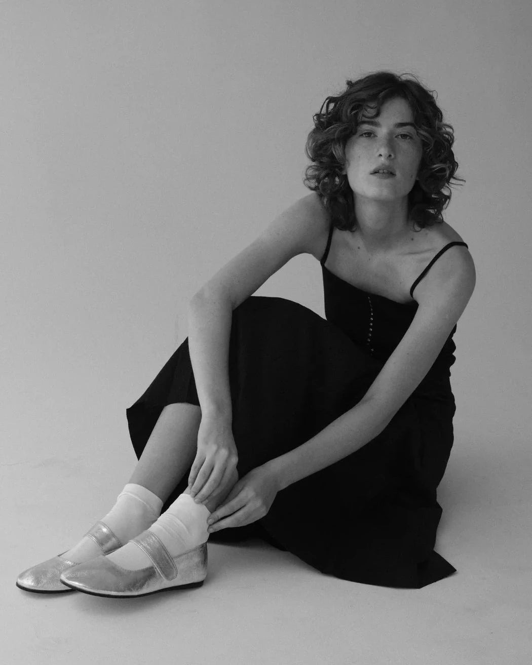 Mary Janes Velcro | Silver