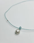 Irregular polkadots charm necklace, Turquoise