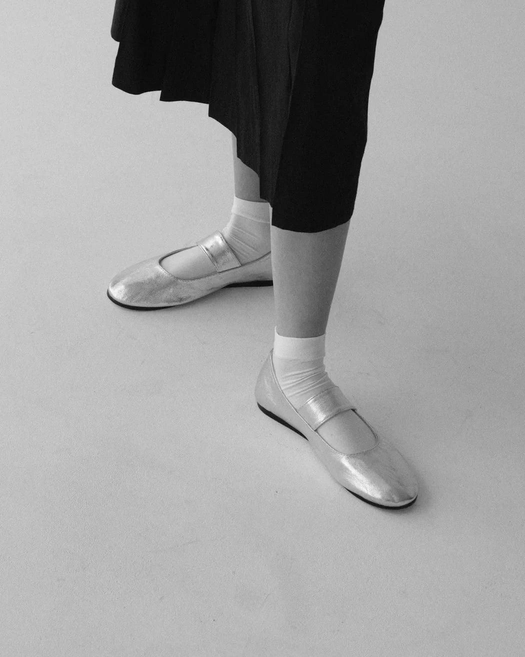 Mary Janes Velcro | Silver
