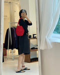 Exclusive | Red ribbon bucket bag