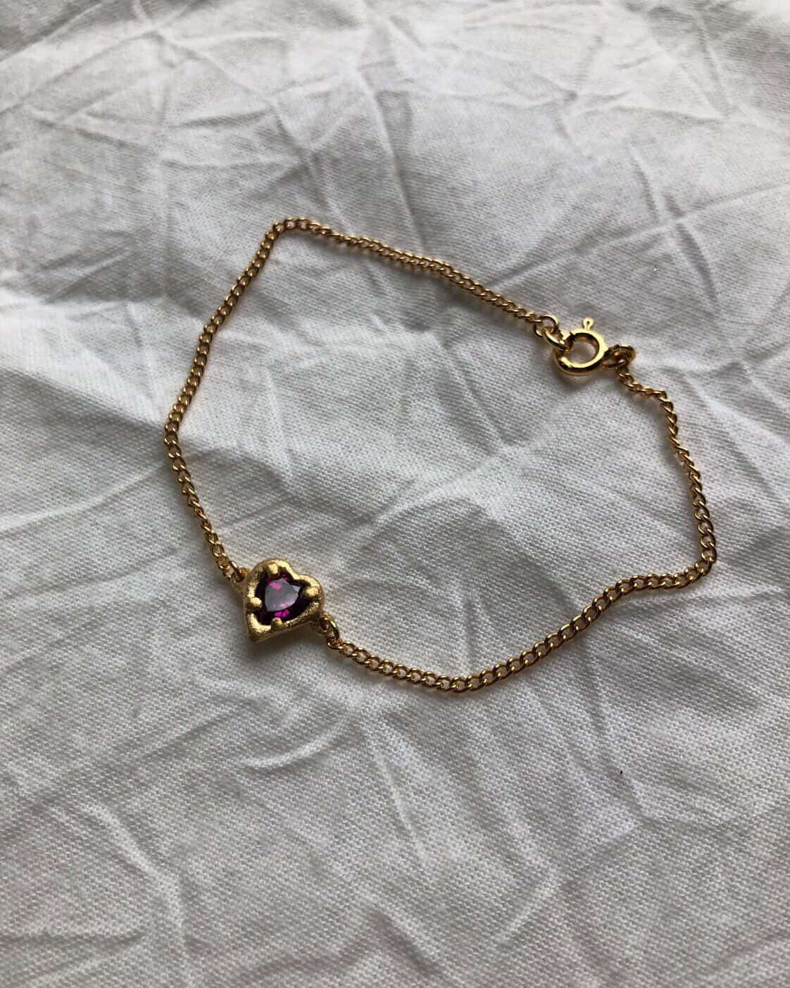 Heart Bracelet ( 925 silver / 18kgp)