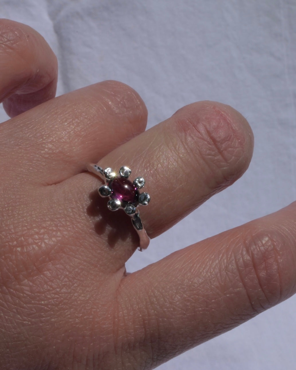 Rhodolite Garnet HANA Ring