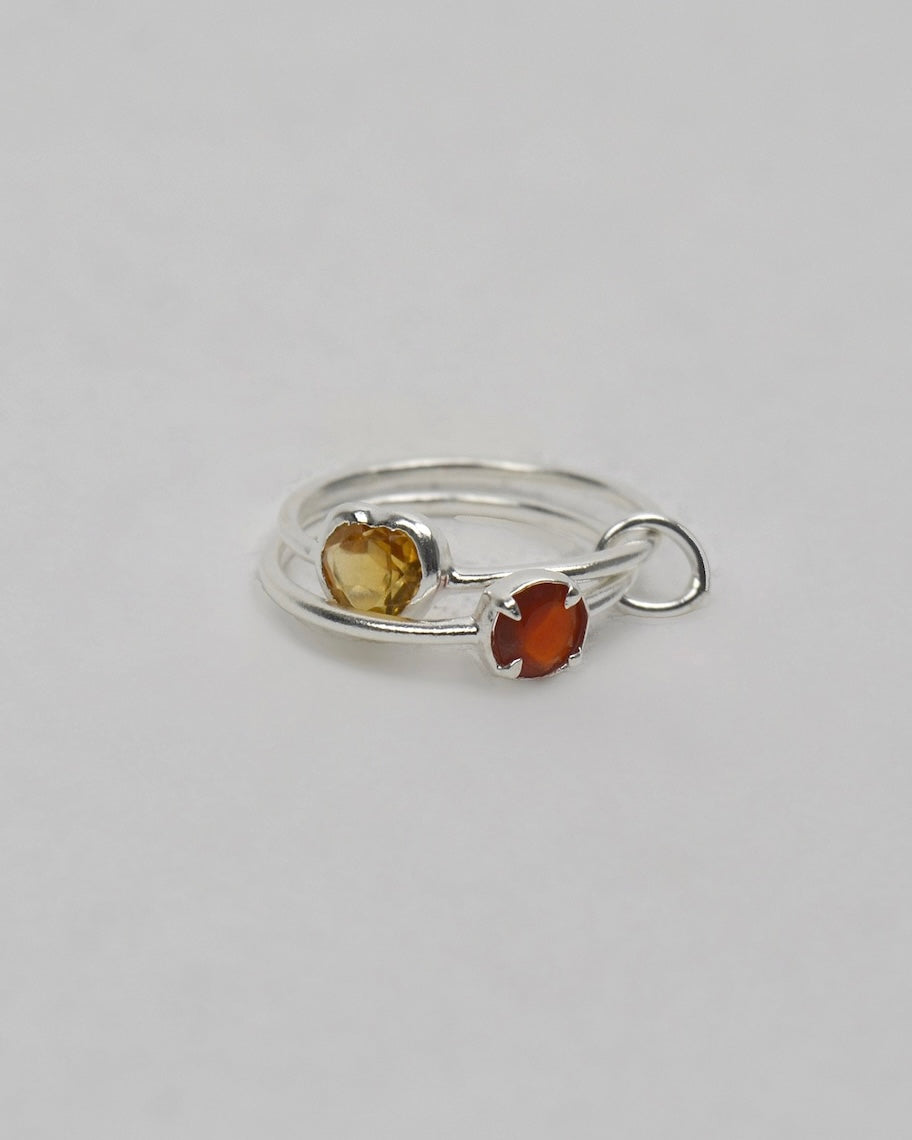 double mygem ring ( orange,red)
