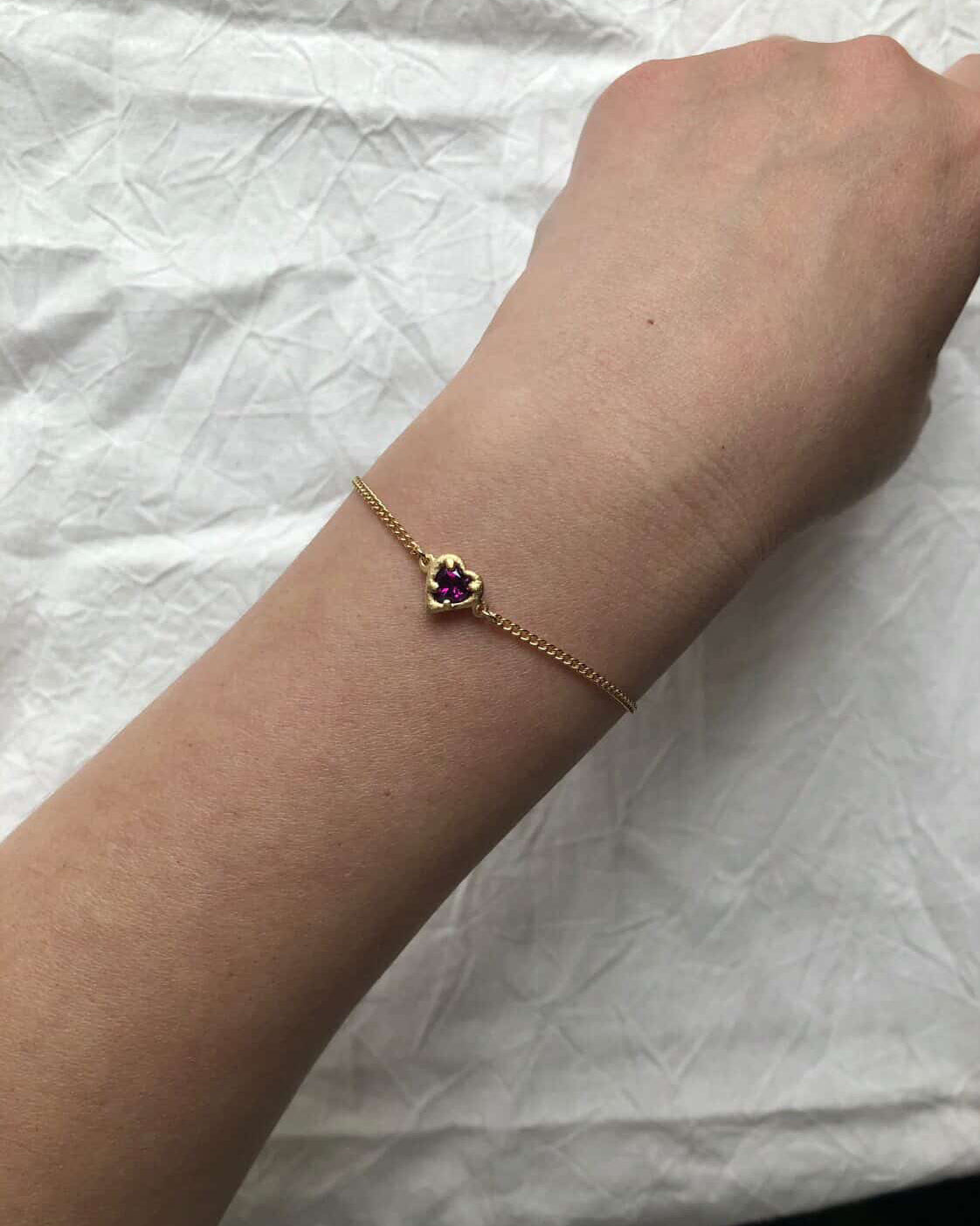 Heart Bracelet ( 925 silver / 18kgp)