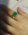 Green heart ring