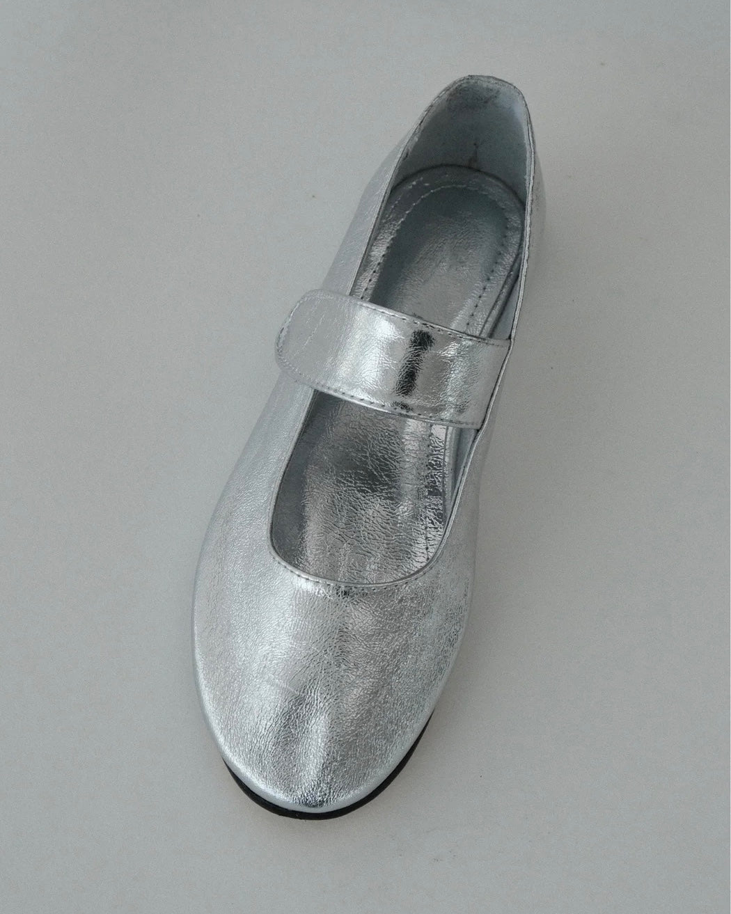 Mary Janes Velcro | Silver