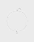Irregular polkadots charm necklace, Turquoise