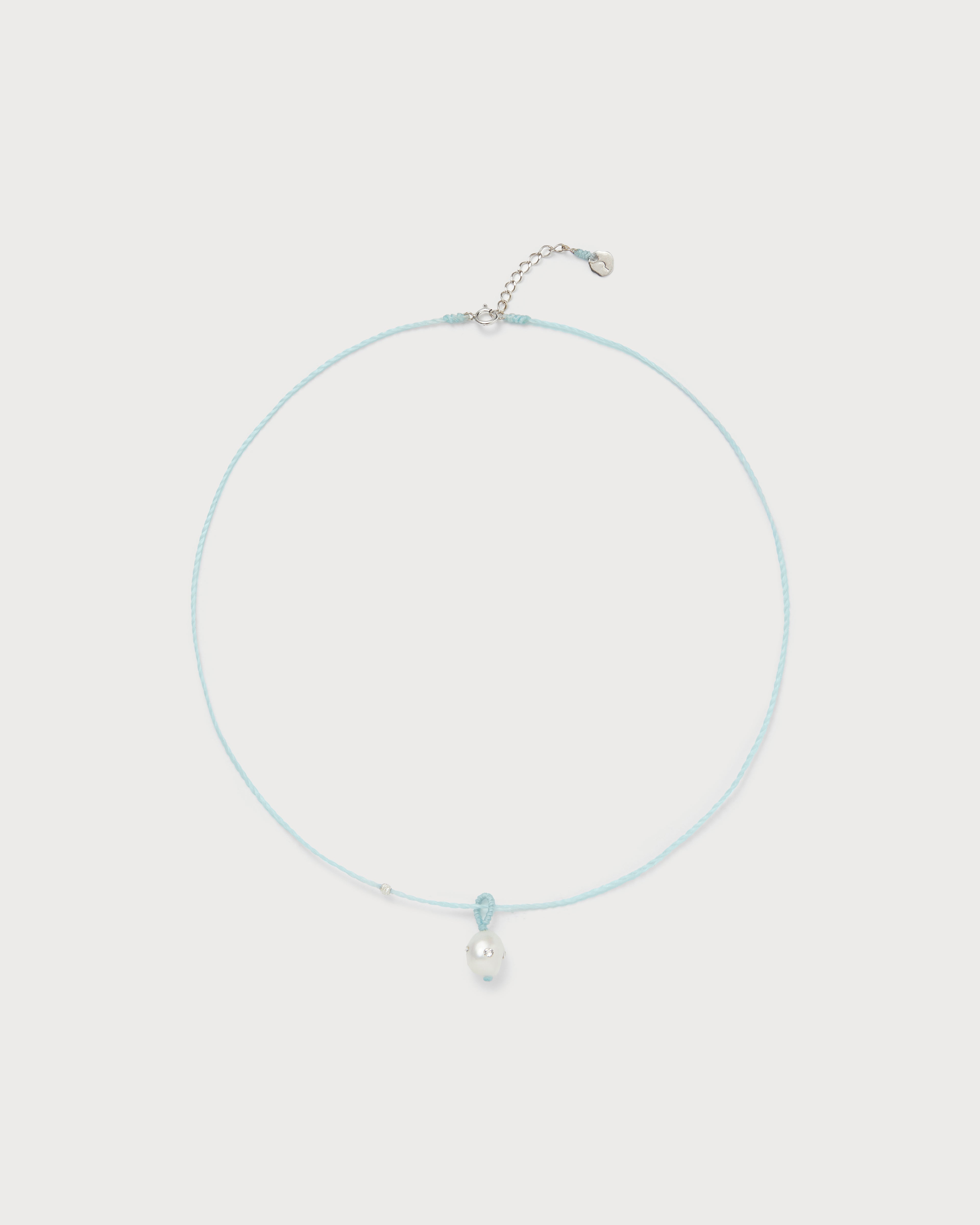 Irregular polkadots charm necklace, Turquoise