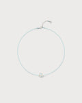 Irregular polkadots string necklace, Turquoise