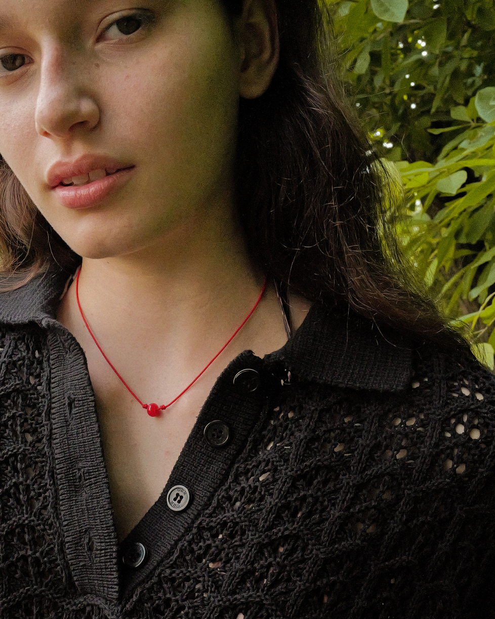 Candy red necklace