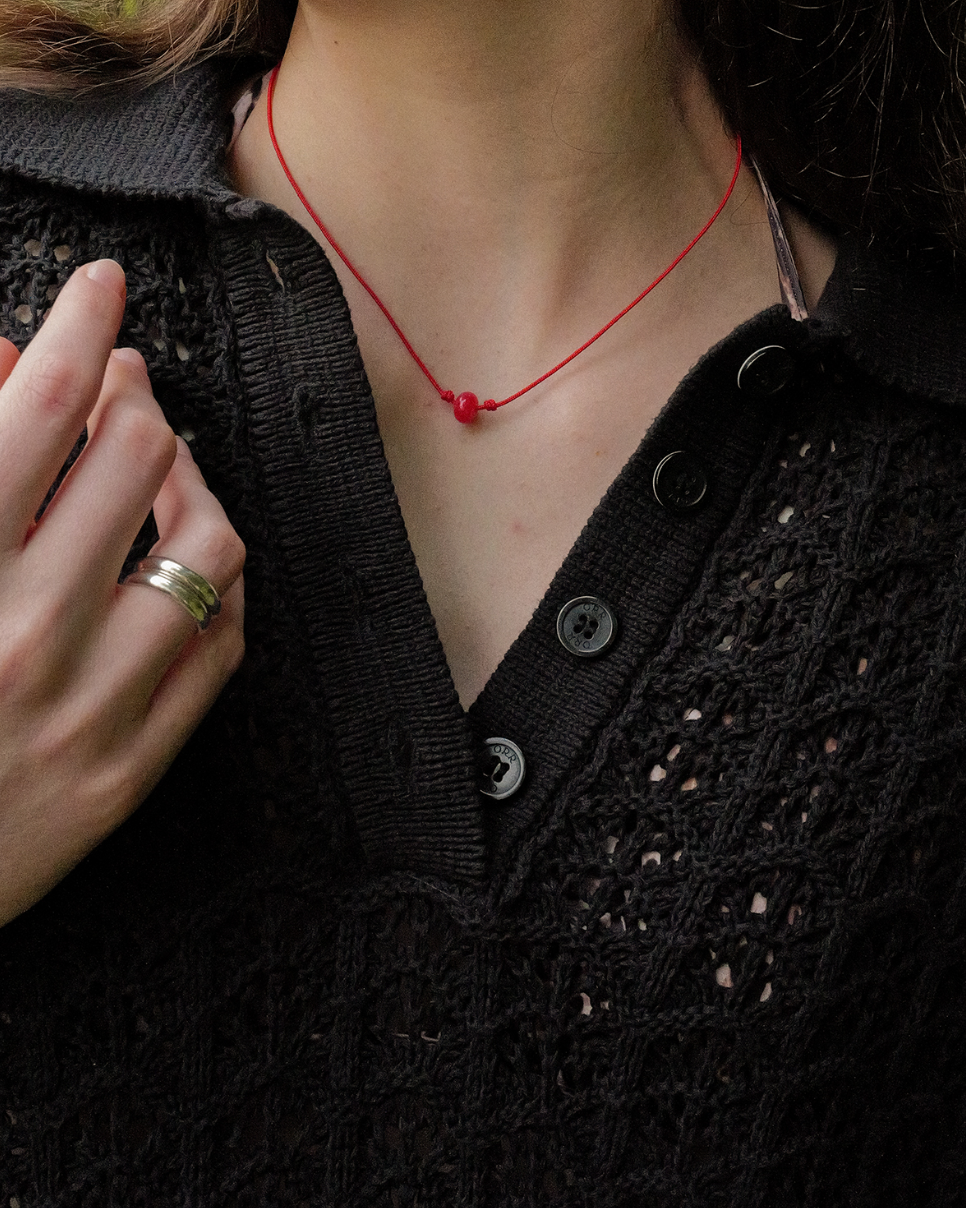 Candy red necklace