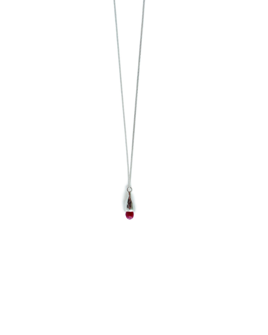 Day Necklace (silver,red)
