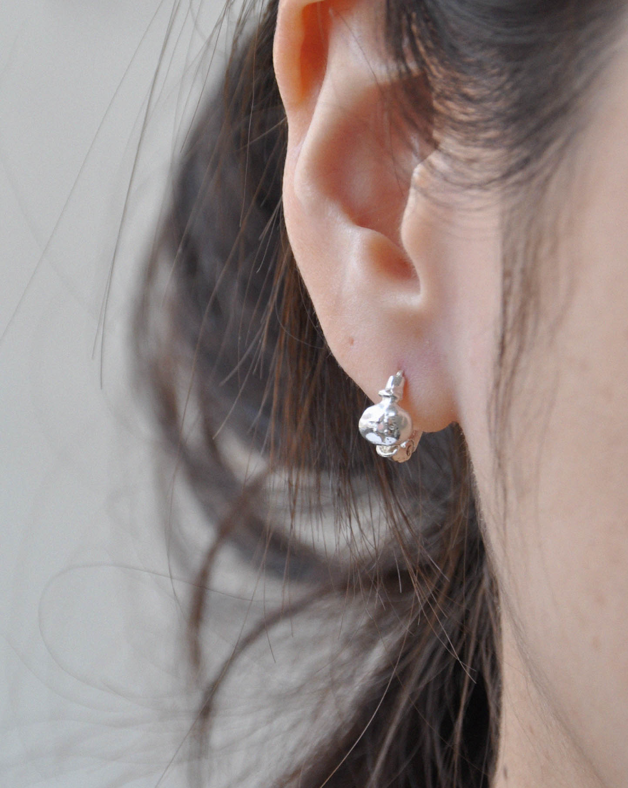 Little diamond earrings ( 925 silver , 14K gold plated)