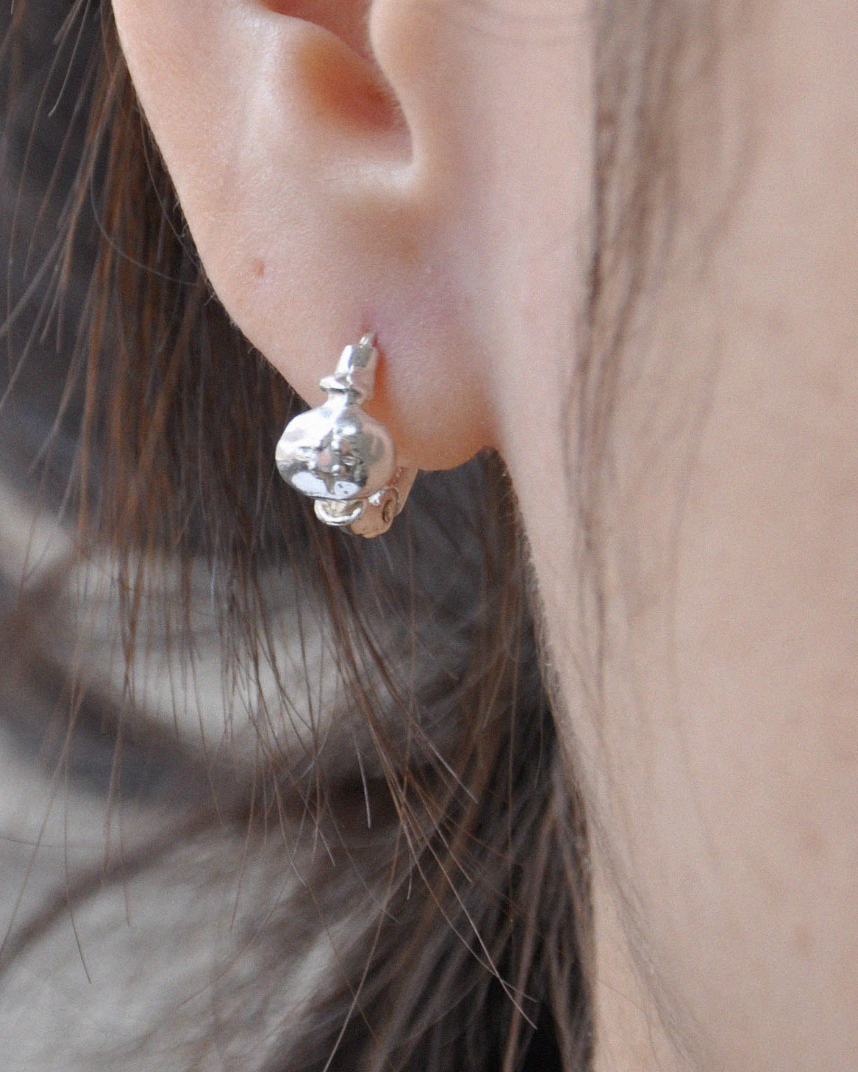 Little diamond earrings ( 925 silver , 14K gold plated)