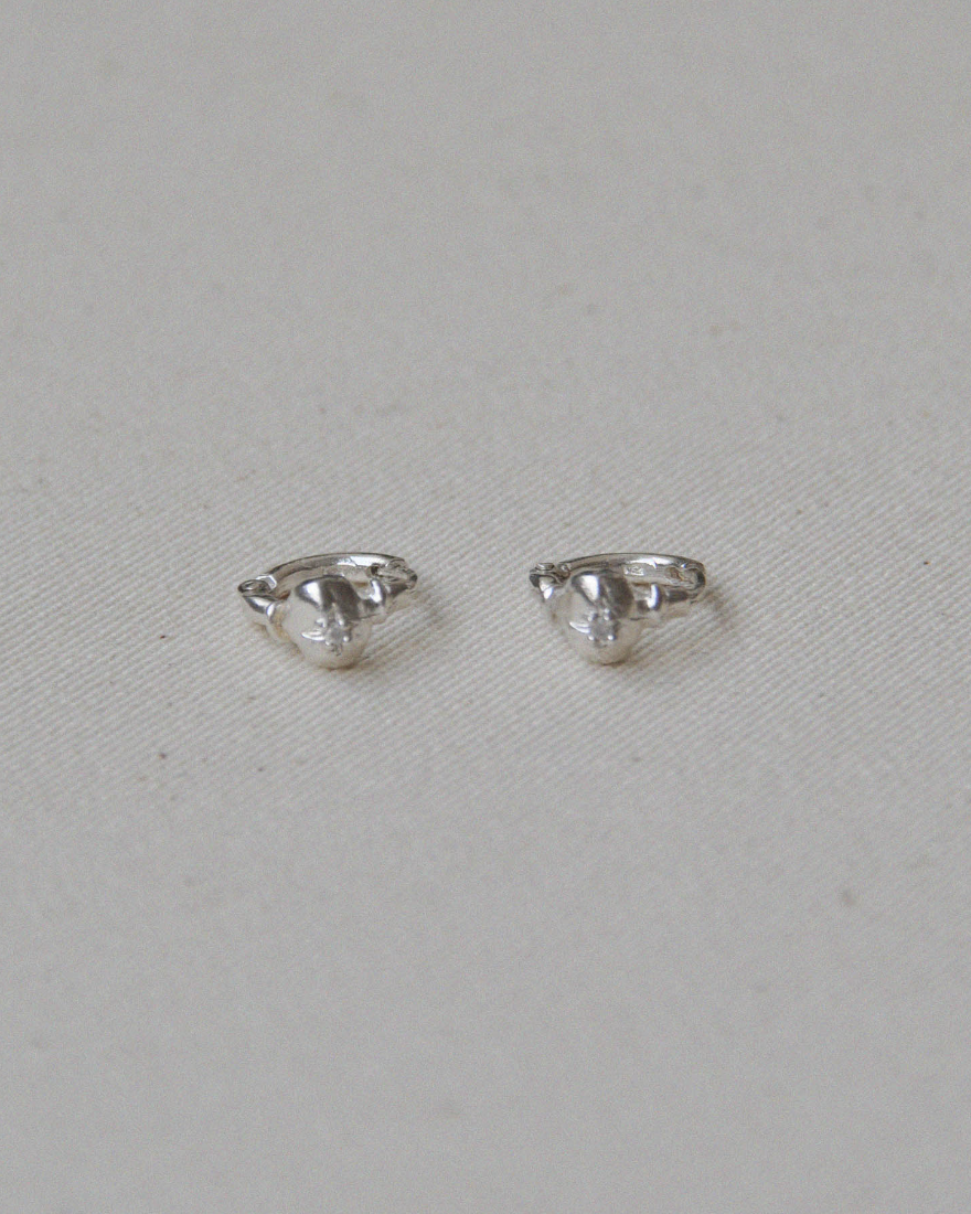Little diamond earrings ( 925 silver , 14K gold plated)
