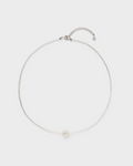 Pearl Hug Necklace, White