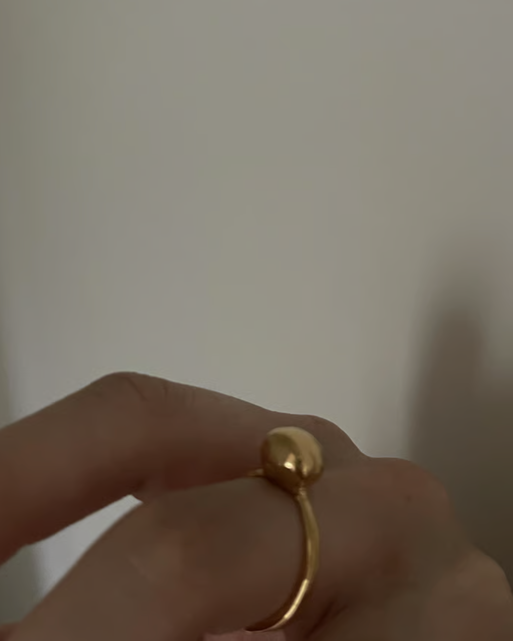 Golden ball ring