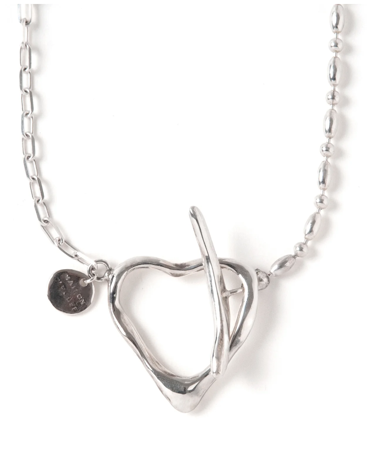Pre order | Round heart lariat necklace