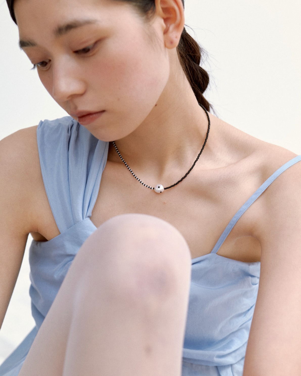 Ashore Necklace, Black and White