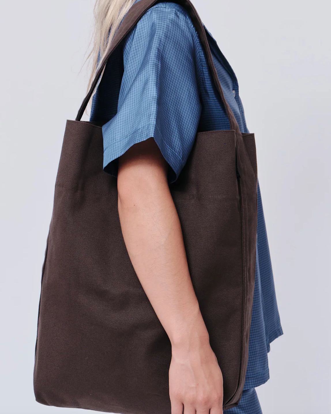 Tote in Brown (Water Repellent Cotton)
