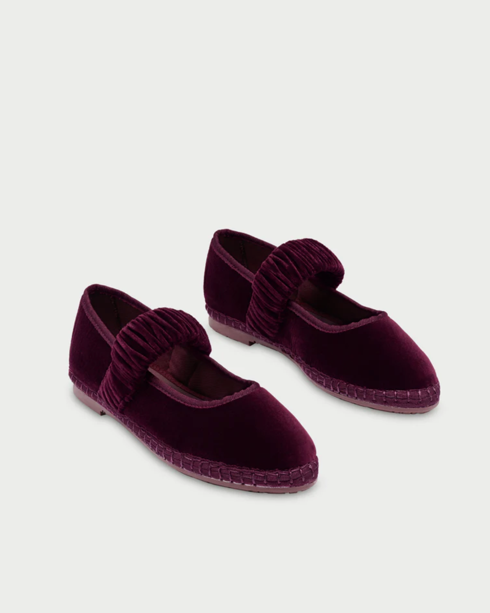 Mafalda wine ballet shoes