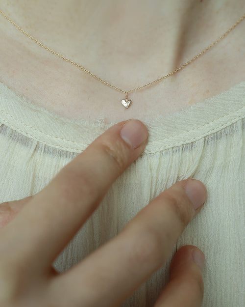 14k Mini Vintage heart Necklace