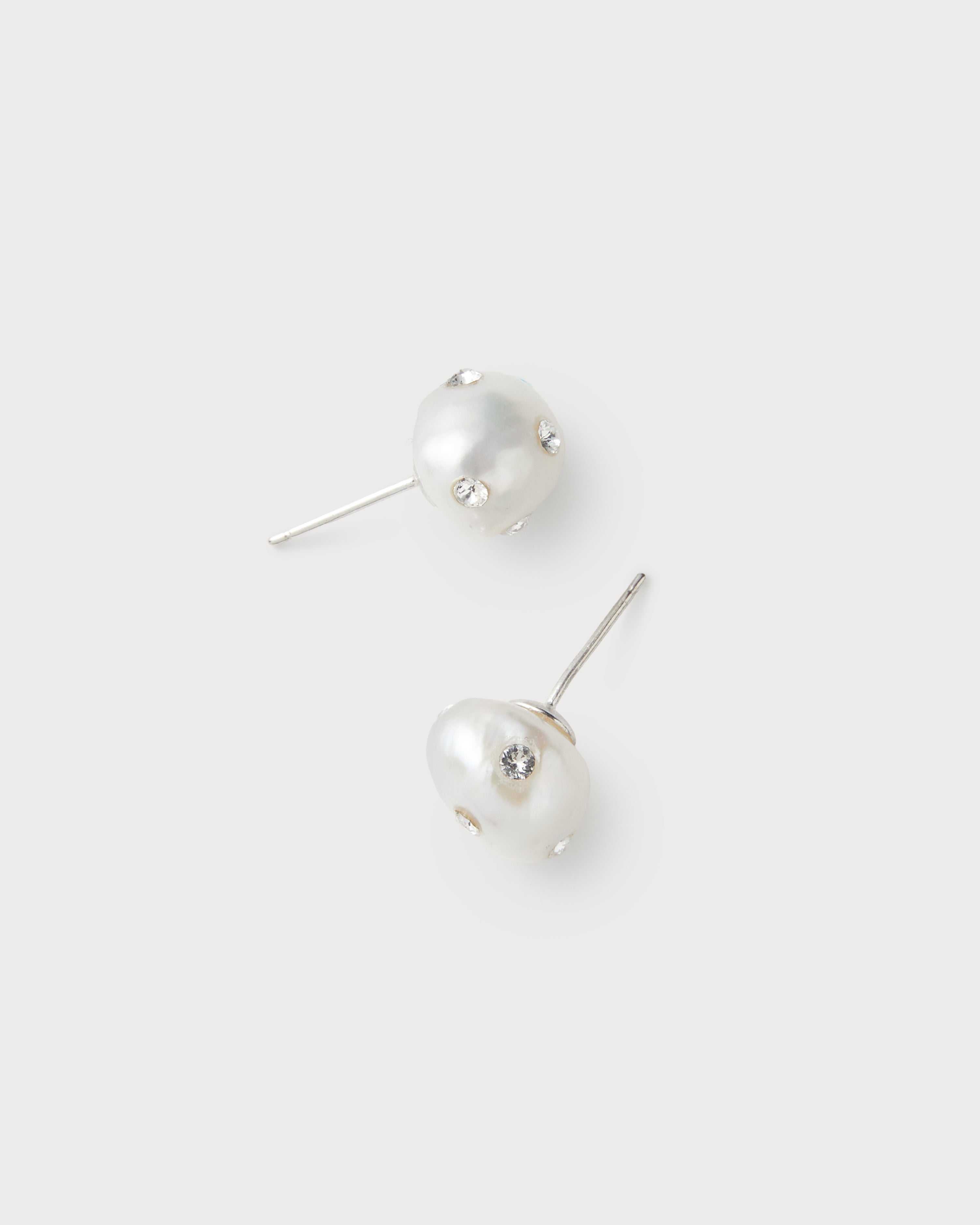 Irregular Polkadots Earrings, White