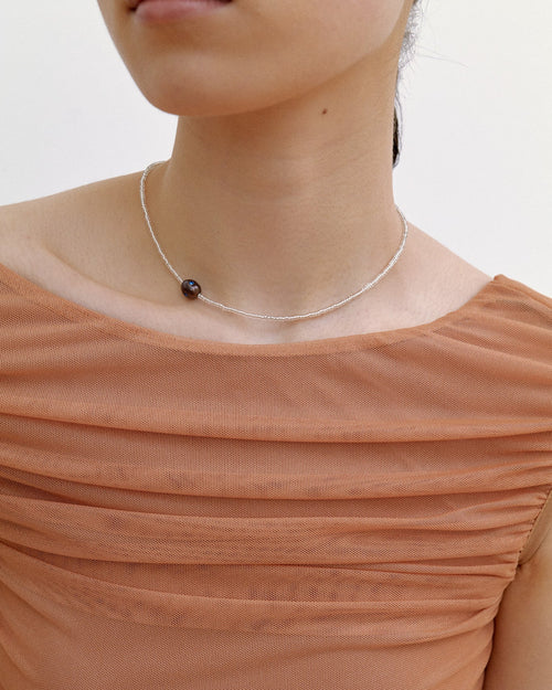 Ashore Unbalance Necklace, Blueberry