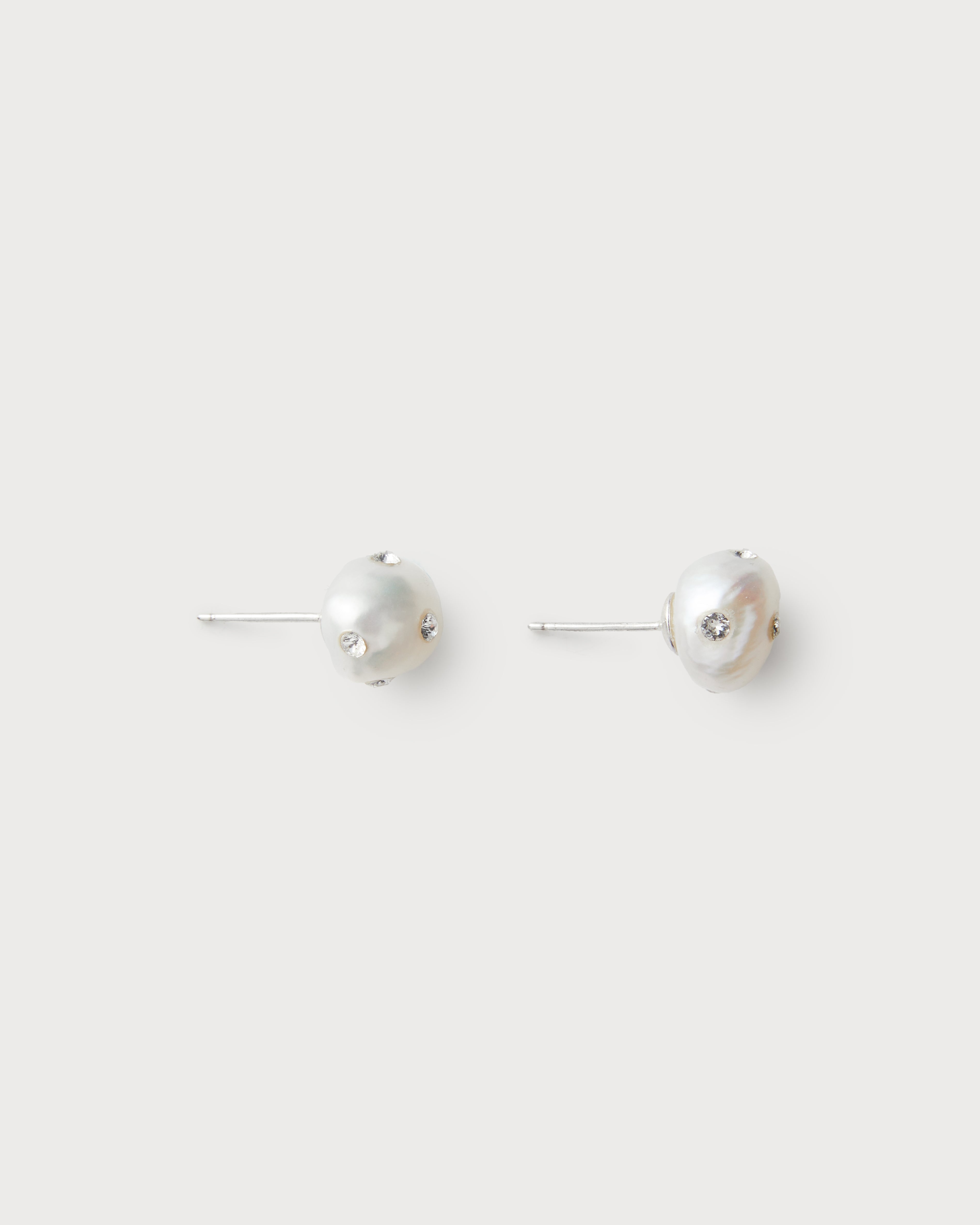Irregular Polkadots Earrings, White